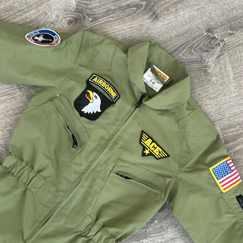Kids Airborne Pilot Costume - Green